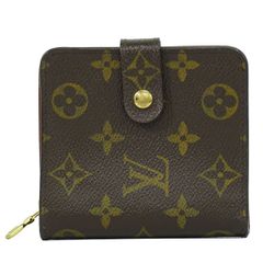 本物 ルイヴィトン LOUIS VUITTON LV コンパクトジップ モノグラム 折財布 ブラウン M61667 ビトン 財布 ウォレット 中古 【フォロー割】