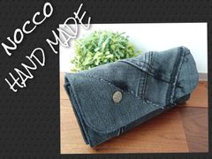 №699【BlackDENIM✖️LongWallet❤️】デニムリメイク長財布👖