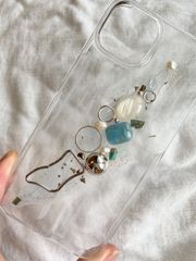クリアケース　iPhoneケース　ニュアンス　ペイント