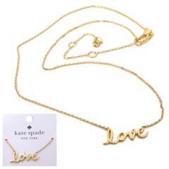 【新品 未使用】Kate spade ケイトスペード アウトレット アクセサリー SAY YES LOVE ペンダント ネックレス KI174 700
