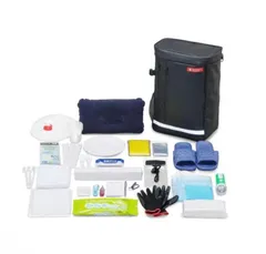 アイリスオーヤマ 防災グッズ 防災リュック 防災セット 1人用 27点 基本セット 簡易トイレ 懐中電灯 ウォータータンク 撥水加工 ブラック BS127