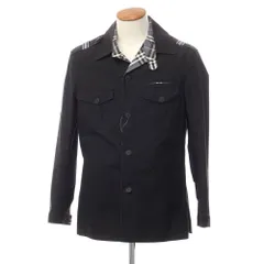 【中古】バーバリーブラックレーベル BURBERRY BLACK LABEL コットン ミリタリージャケット ブラック【サイズM】【メンズ】のサムネイル