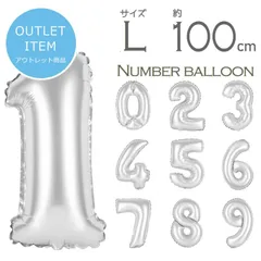 40ｲﾝﾁ 約100cm シルバー 金 数字 風船 ナンバーバルーン 誕生日 バルーン 飾り付け 飾り 壁 バースデー 記念日 イベント