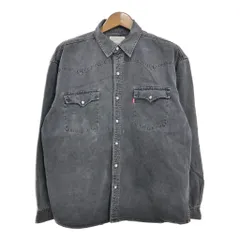 Levi's リーバイス デニム ウエスタンシャツ ブラック (メンズ XL) 中古 古着 S0632