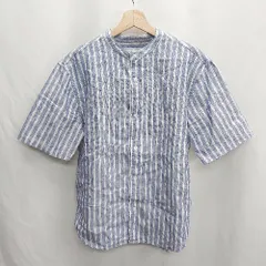 ◇ ⊂Φ Sonny Label サニーレーベル ストライプ柄 半袖 シャツ サイズL ブルー レディース E  【1412090038150】