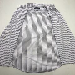NAUTICA ノーティカ 80‘s TWO-PLY COTTON 長袖シャツ コットン ボタンダウン ストライプ マレーシア メンズ ホワイト ネイビー