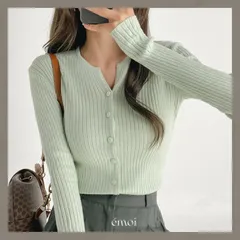 【ピンク即日発送】◾️スリットネックニットカーディガン 韓国 ピンクのサムネイル