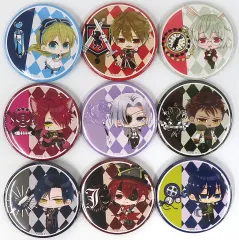 【中古】バッジ・ピンズ [単品] 集合 ちびキャラ缶バッジ9種セット 「Switchソフト スペードの国のアリス ～Wonderful Black World～ ebtenDXパック＋White缶バッジセット＋ちびキャラ缶バッジセット」 同梱特典