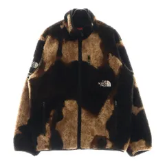 SUPREME (シュプリーム) 21AW ×THE NORTH FACE Bleached Denim Fleece Jacket ザ ノースフェイス ブリーチド デニム フリース ジャケット ブラウン/ブラック NA52100I