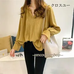 シャツブラウス ブラウス シャツ レディース 綿麻混風 トップス 長袖 ゆったり 大きいサイズ プルオーバー 通勤 体型カバー コーデ 無地 30代 40代 夏 秋