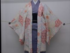 新品】長羽織 正絹 草木 ボタニカル すこやかガード済み 藤色 - メルカリ