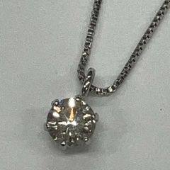 viju プラチナ ダイヤモンドネックレス pt850 0.2ct ひと粒ダイヤ 