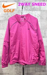 美品 ナイキ ゴルフ STORM FIT 2WAY スニード ピンク M メンズ NIKE GOLF