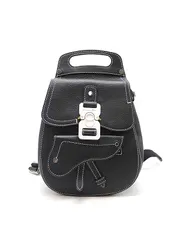 Christian Dior クリスチャンディオール GALLOP ミニサドルバックパック ブラックのサムネイル