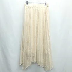 ◇ Θ nano･universe ナノユニバース ロング プリーツ スカート サイズ F アイボリー ベージュ系 レディース E  【1409240063339】