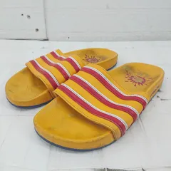 ◇ adidas アディダス ADILETTE EE H02574 サンダル サイズ22.5㎝ イエロー系 レッド レディース P  【1307060001886】