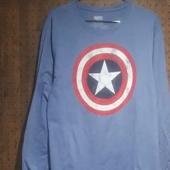 MARVEL マーベル　キャプテンアメリカ 　ロングTシャツ　サイズＬ