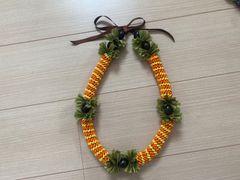 ハワイアンリボンレイ　ククイ　ハワイアンレイ　フラダンス　結婚式　ウェディング