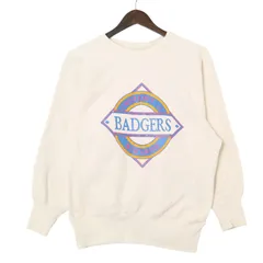 90年代 USA製 Champion チャンピオン REVERSE WEAVE リバースウィーブ ウィスコンシン・バッジャーズ スウェット ホワイト(メンズ M) A4274