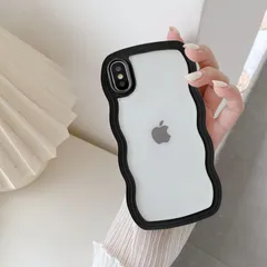 【特価セール】iPhone X/iPhone XS 用 ケース UEEBAI 可愛い おしゃれケース アイフォンケース ウェーブ デザイン ケース カラフルケース クリア TPUカバー 波状エッジ ソフトシェル ケース ワイヤレス充電対応 軽量 薄型 ファッシ