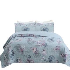 キルトベッドカバー3点セット綿マルチカバー キルティング LSMY