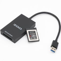 ＜良品＞SONY XQDメモリーカード 32GB QD-G32E J｜最大440MB/s高速データ転送｜4K動画撮影・連写記録に最適｜純正XQDカードリーダー付き｜動作確認済