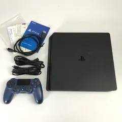 【中古品】 PlayStation 4 ジェット・ブラック 500GB(CUH-2200AB01) 本体 コントローラー 【033-250716-nm-19-fuz】