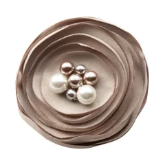 【ベージュ×ワンサイズ】[Cream dot. クリームドット公式] コサージュ フォーマル 卒業式 卒園式 入学式 入園式 ママスーツ フラワー 花びら 平 パール ピン クリップ 華やか 大人 上品 エレガント  