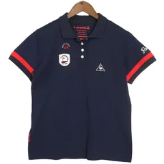 le coq sportif GOLF ルコック スポルティフ ゴルフ 春夏 鹿の子★ ポロシャツ Sz.LL レディース 紺
