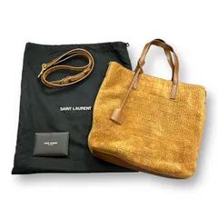 SAINT LAURENT PARIS クロコ型押し スエード レザー トートバッグ サンローラン 67447A1のサムネイル