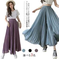 【】シフォンプリーツスカーチョ プリーツ スカーチョ レディース ボトムス パンツ ロング丈 ワイドパンツ ガウチョパンツ ロング プリーツパンツ プリーツキュロット レディース ボトムス QEaV735