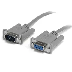 StarTech.com RS232Cシリアルクロス/ヌルモデムケーブル 3m メス(DB-9/D-Sub9ピン) ‐ オス(DB-9/D-Sub9ピン) グレー SCNM9FM 1
