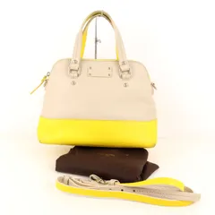 ケイトスペード ショルダーバッグ ハンドバッグ 2way レザー バイカラー 斜め掛け ブランド 鞄 レディース イエロー Kate Spade 【中古】