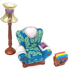 【中古】トレーディングフィギュア シングルソファ＆マガジンラック＆ライト 「ディズニー ミニチュアフィギュアコレクション ミニーの家」 東京ディズニーリゾート限定