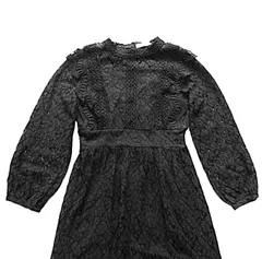 ［TK］Hudson honey ハドソン ハニー  フラワーレース ワンピース Lサイズ  ロング丈 結婚式＆パーティー