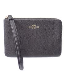 Ft627801 コーチ ポーチ 小物入れ リストレット 58032 ブラック レディース COACH 中古