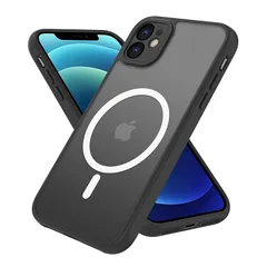 iPhone12 ケース 半透明 MagSafe対応 スマホケース iphone 12 iphone12 カバー マグネット搭載 アイフォン 12 用 カバー 耐衝撃 マット感 黄ばみなし ストラップホール付き マグセーフ対応 ワイアレス充電対応 マット  0