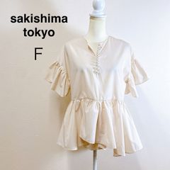 1% SHUHEI OGAWA デザインブラウス レース切り替え フリルMサイズ 