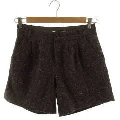 アーバンリサーチ ドアーズ URBAN RESEARCH DOORS パンツ ショートパンツ ウール混 ツイード調 ブラウン 茶 ホワイト 白 36