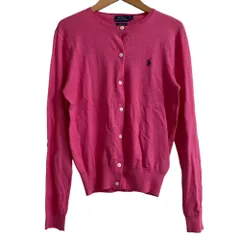 美品 POLO RALPH LAUREN ポロラルフローレン PIMA COTTON ニットカーディガン サイズS ピンク レディース 古着 中古 USED