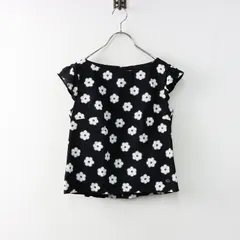 【値下げ】定価2.5万 トッカ TOCCA 洗える TWINLEAF ブラウス 0/■ ブラック トップス 花柄 フラワー 刺繍 半袖 カットソー【2400014125450】のサムネイル
