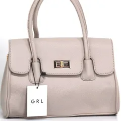 【GRL】　新品 未使用 可愛い グレイル 2Way ハンドバッグ ショルダーバッグ バッグ 鞄 グレージュ 大容量 女性 レディース お洒落 PUレザー
