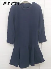 ◇ my D'artagnan マイダルタニアン バックジップ 長袖 ミニ ワンピース サイズF ネイビー レディース  【中古】 【1110250008837】