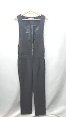 ◇ ⊂ フェリシモ BBD ノースリーブ オーバーオール サイズMT ブラック系 レディース E  【1410290039953】