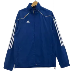 00's vintage adidas アディダス ジャンパー ナイロンジャケット スリーライン 裏メッシュ CHINA製 Sサイズ ブルー ネイビー