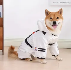 8ドッグウェア ペット服 コスプレ コスチューム 柴犬　仮装 宇宙飛行士服 中型犬用服 フード付き ハロウィン 防水 ジャンプスーツ スナップボタン付き キャラクターデザイン 中型犬向け クリスマス 祝い 耐久性抜群 ハロウィン衣装 犬用アクセサリー