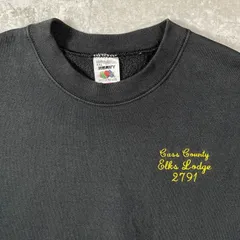 90年代 USA製 Cass County Elks Lodge 2791 企業ロゴ刺繍 スウェットシャツ メンズ2XL 