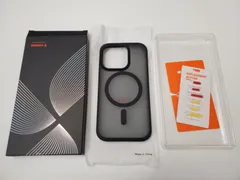 ★TORRAS iPhone 14 pro 用 ケース 半透明 マグネット搭載 耐衝撃 マット感 黄ばみなし ストラップホール付き マグセーフ対応 ワイアレス充電対応 2023新版 マットブラック