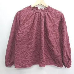 ◇ SM2 サマンサ モスモス レース フリル 長袖 ブラウス サイズF ボルドー レディース E  【1408060040858】