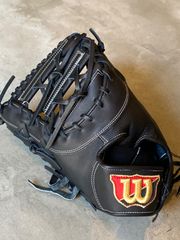 ［Wilson中村氏直伝型付け］ 2023年モデル【Wilson】硬式用ファーストミット　左投げ用　プロスリーブ加工付
